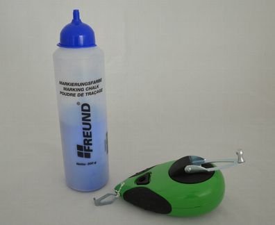 FREUND Schnurschlaggerät Turbospeed inkl. 300g Farbpulver, Schlagschnur blau
