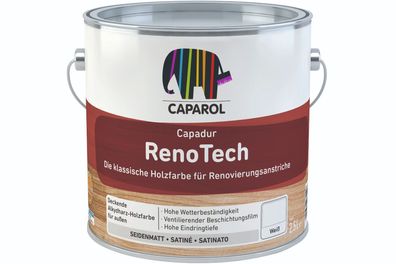 6x Caparol Capadur RenoTech 0,75 Liter weiß
