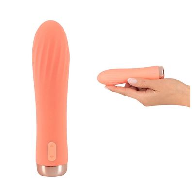 Silikon Mini-Vibrator + im Rillen-Design + Vaginal + Anal + Dildo Sexspielzeug