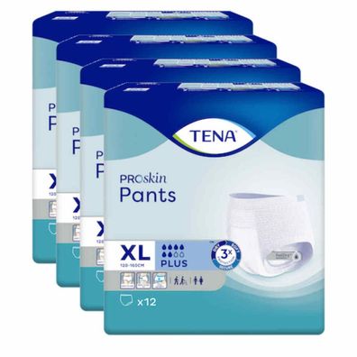 Tena Pants Plus XL Einweghose, 4x12 Stück (48 Stück) | Original Inkontinenzpants
