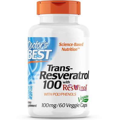 Doctor's Best, Trans-Resveratrol 100 with ResVinol-25, 100mg, 60 Veg. Kapseln