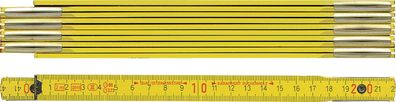 Holzgliedermaßstab 2m gelb BMI