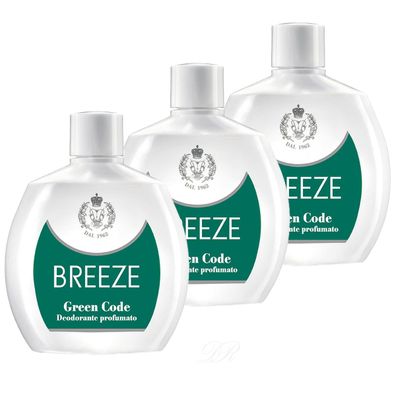 Breeze Deodorant Squeeze deo Green Code 3x 100ml