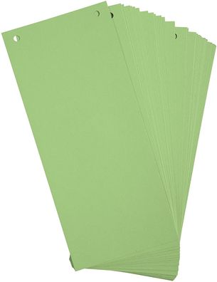 Exacompta 100er Pack Trennstreifen Karton 10,5 x 24 cm Grün für eine übersichtlich...