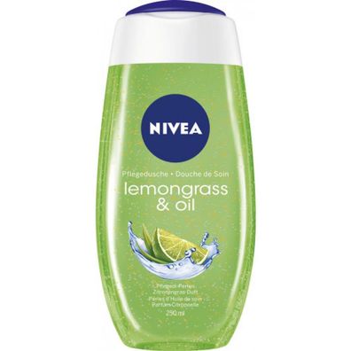 37,24EUR/1l Nivea Dusche Lemongrass &amp; Oil 250ml Flasche Pflegedusche