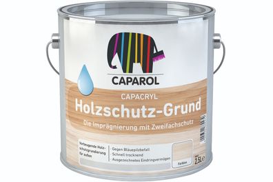 6x Caparol Capacryl Holzschutz-Grund 0,75 Liter farblos
