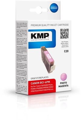 KMP Patrone C20 komp. zu BCI-6PM Canon i905D i950 i965 S800 ligh