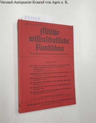 Militärwissenschaftliche Rundschau. Kriegsjahr 1942 - 3. Heft