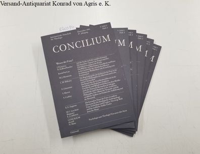 Concilium. Internationale Zeitschrift für Theologie, 27. Jahrgang, 1991, Komplett!