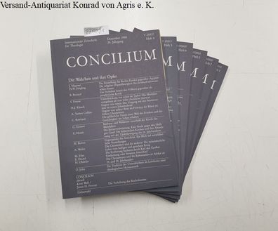 Concilium. Internationale Zeitschrift für Theologie, 24. Jahrgang, 1988, Komplett!