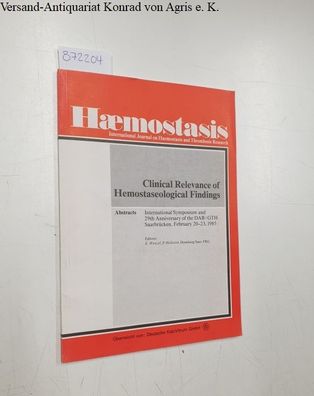 Clinical Relevance Of Hemostaseological Findings: