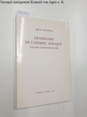 Grammaire de l'Hébreu biblique :