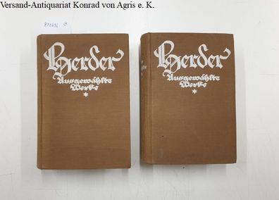Herders Ausgewählte Werke [5 Bände in 2, komplett] :