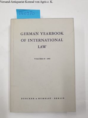 German Yearbook of International Law. Jahrbuch für Internationales Recht. Vol. 28 (19