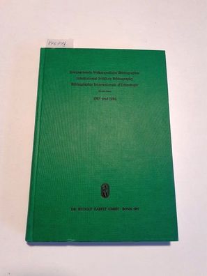 Internationale Volkskundliche Bibliographie für die 1985 und 1986