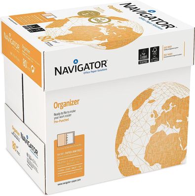 2500 Blatt Navigator Organizer 80g/ m² DIN-A4 - 2-fach gelocht