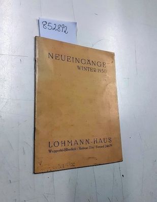 Lohmann-Haus Neueingänge Winter 1930