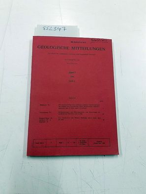 Geologische Mitteilungen - Band 7, Heft 1
