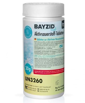 1 kg BAYZID® Aktivsauerstoff Tabletten 20g für Pools