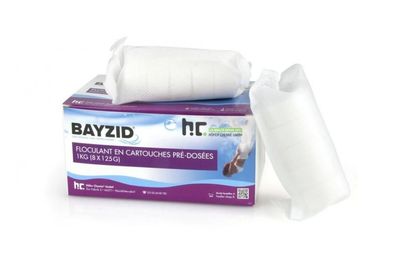 1 kg BAYZID® Flockmittel Flockkartusche für Pools (8 Stück)