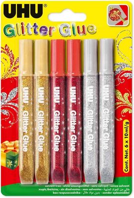 UHU Glitter-Glue 6er Pack 6x10ml
