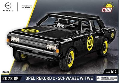 COBI 24333 - Autos Maßstab 1:12 - Opel Rekord C Schwarze Witwe