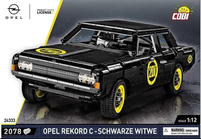 COBI 24333 - Autos Maßstab 1:12 - Opel Rekord C Schwarze Witwe - 2078 Teile