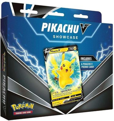 Pokémon Pikachu V Showcase Collection Box (englische Karten) - 3 Booster Packs