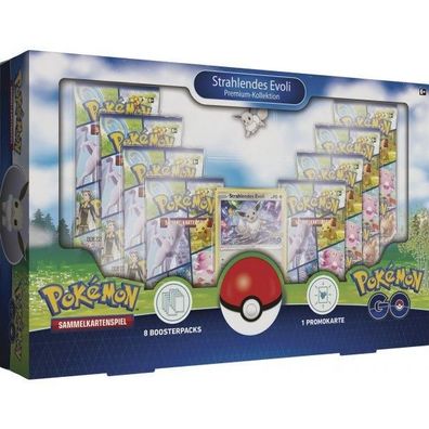 Pokémon GO Strahlendes Evoli Premium Kollektion (deutsches Sammelkartenspiel)