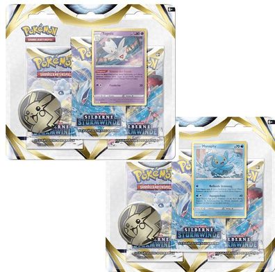 Pokémon - Silberne Sturmwinde Blister - (deutsch) zufällige Auswahl - 3 Boosterpacks