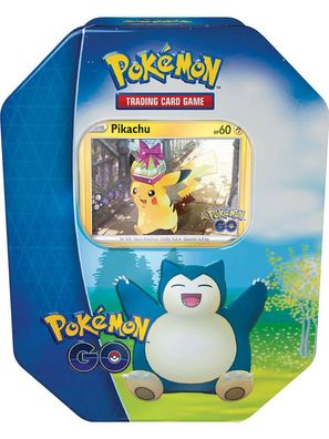 Pokemon GO: Relaxo Snorlax Tin Box - English TCG Cards - 4 Boosterpacks