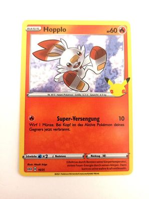 Pokemon Karte Hopplo 16/25 25th Jubiläum FOIL HOLO
