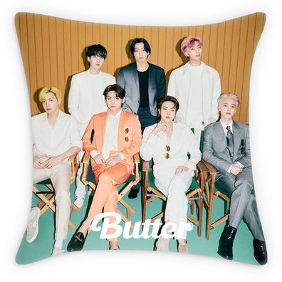 BTS Kopfkissen Butter Album Throw Kissen J-Hope Jin V Merch Doppelseitige Sofa Kissen