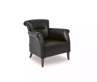 Schwarzer Sessel Büromöbel Luxus Designer Polstersessel Einsitzer Stil