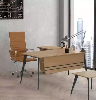 Büro Holzmöbel Eckschreibtisch Designer Arbeitstisch Office Einrichtung Tisch