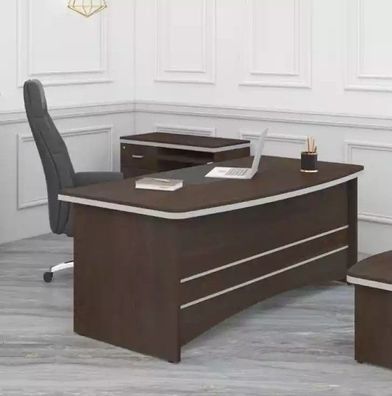 Brauner Schreibtisch Büro Möbel Designer Cheftisch Arbeitszimmer Tisch