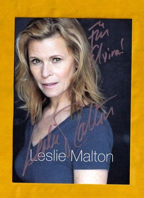 Leslie Malton ( deutsche Schauspielerin ) - persönlich signiert
