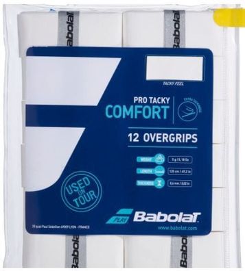 Babolat Pro Tacky x 12 White Griffbänder Grips