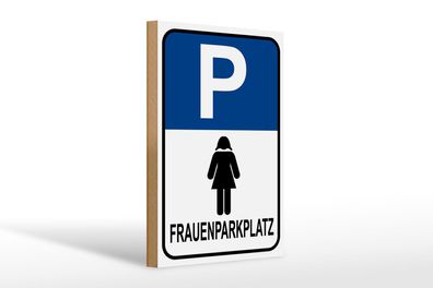 Holzschild Parken 20x30 cm Frauen Parkplatz Holz Deko Schild wooden sign