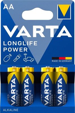 Varta Longlife Power AA (Mignon) - Alkali-Mangan Batterie (Alkaline), 1,5 V