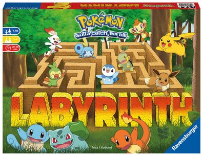 Ravensburger 26949 - Pokemon Labyrinth - Familienspiel fuer 2-4 Spi