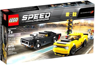LEGO® Speed Champions 75893 Dodge Challanger & Charger RT - 478 Teile