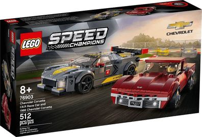 LEGO® Speed Champions 76903 Chevrolet Corvette C8.R & 1968 Chevrolet Corvette - 512 T