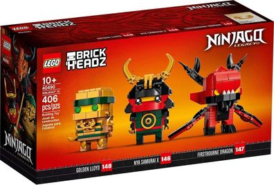 LEGO® BrickHeadz 40490 Ninjago® 10th Anniversary Edition - 406 Teile