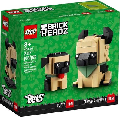 LEGO® BrickHeadz 40440 Deutscher Schäferhund - 247 Teile