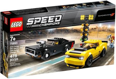 LEGO® Speed Champions 75893 Dodge Challanger & Charger RT - 464 Teile