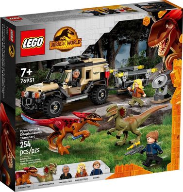 LEGO® Jurassic World 76951 Pyroraptor & Dilophosaurus Transport - 254 Teile