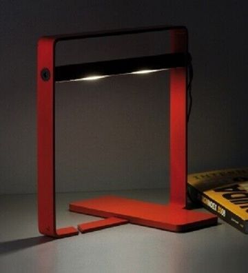 LED Tischleuchte rot Nachttisch Lampe Design Schreibtisch-Leselampe Tischlampe