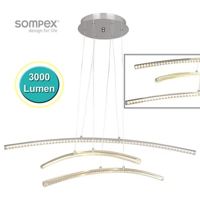 Luxus Hängelampe LED Pendelleuchte Esstischlampe sehr hell modern Design Stab 1m