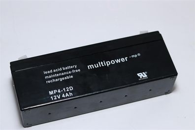 Multipower - MP4-12D - 12 Volt 4000mAh Pb